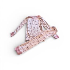 Charming Pink Bow Kids Pajama Set